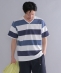 SHIPS: japan quality ワイドボーダー Vネック Tシャツ