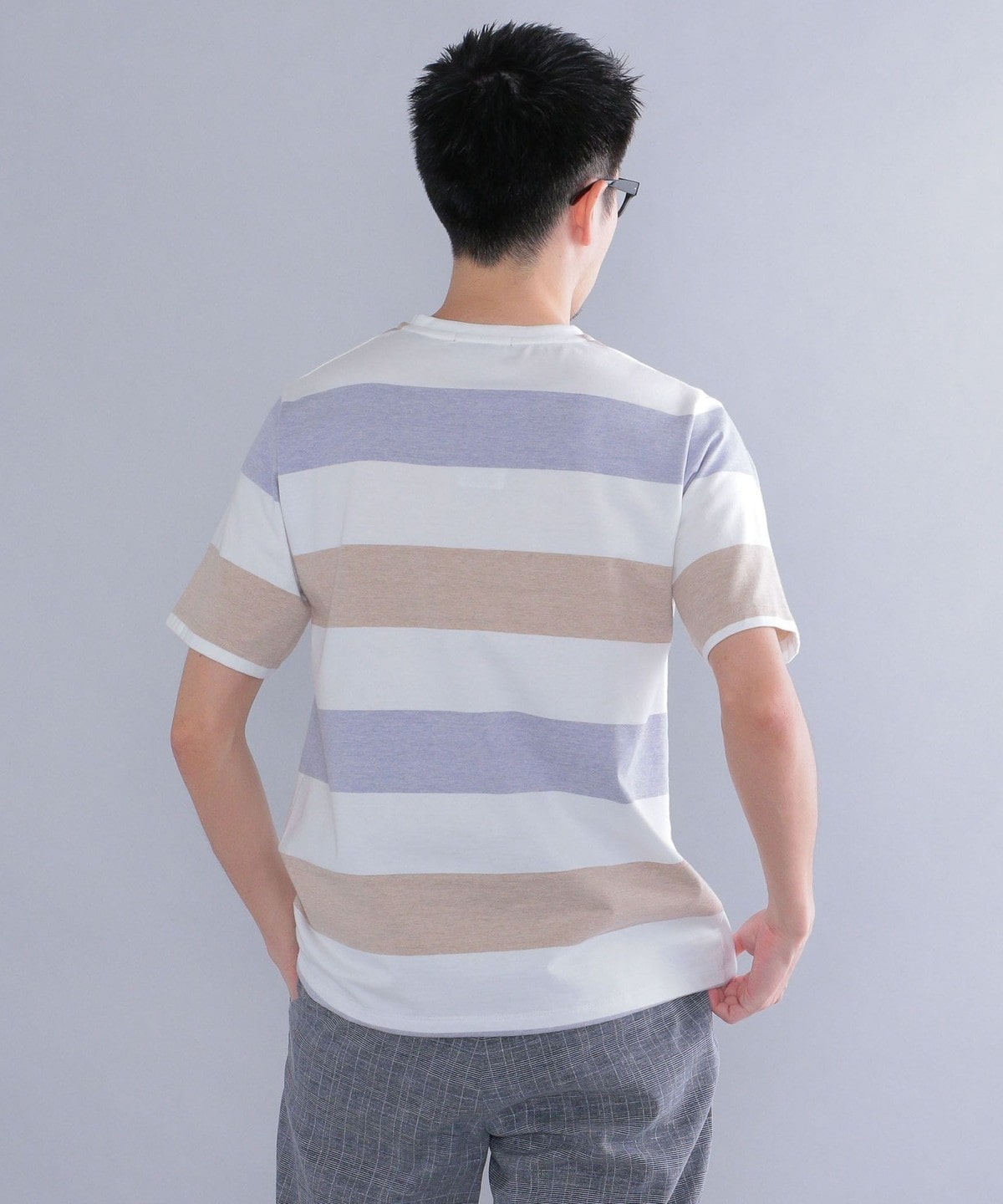 SHIPS: japan quality ワイドボーダー Vネック Tシャツ: Tシャツ 