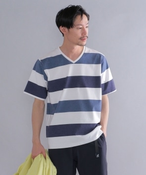 Ships Japan Quality ワイドボーダー Vネック Tシャツ Ships Remy レミー