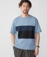 SHIPS: カラー ブロック パネル クルーネック Tシャツ ブルー