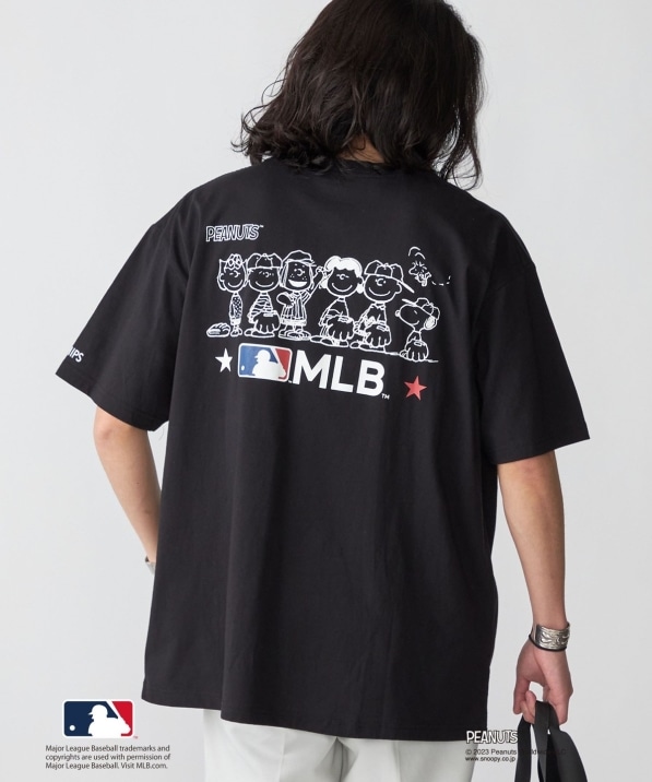 日本 SHIPS: スヌーピー メジャーリーグベースボール プリント Tシャツ 23SS