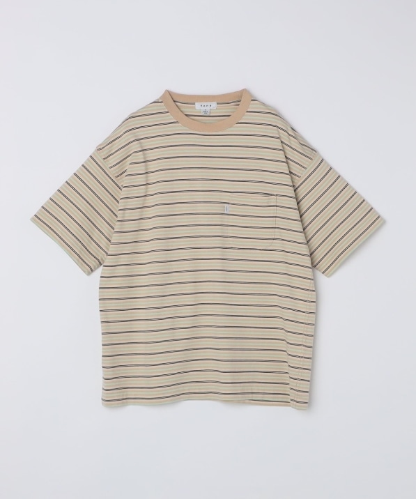 tone: DOUBLE STITCH SHORT SLEEVE T SHIRT STRIPE