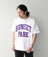【SHIPS別注】RUSSELL ATHLETIC: NEW カレッジ プリント Tシャツ ホワイト