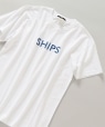 SHIPS: ロゴ エンブロイダリー Tシャツ ホワイト