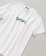 SHIPS: ロゴ エンブロイダリー Tシャツ ホワイト系