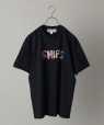 【SHIPS別注】MODEL’S LINK: ロゴ デザイン Tシャツ ネイビー