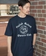 *【SHIPS別注】RUSSELL ATHLETIC: OLD ENGLISH プリント Tシャツ ネイビー