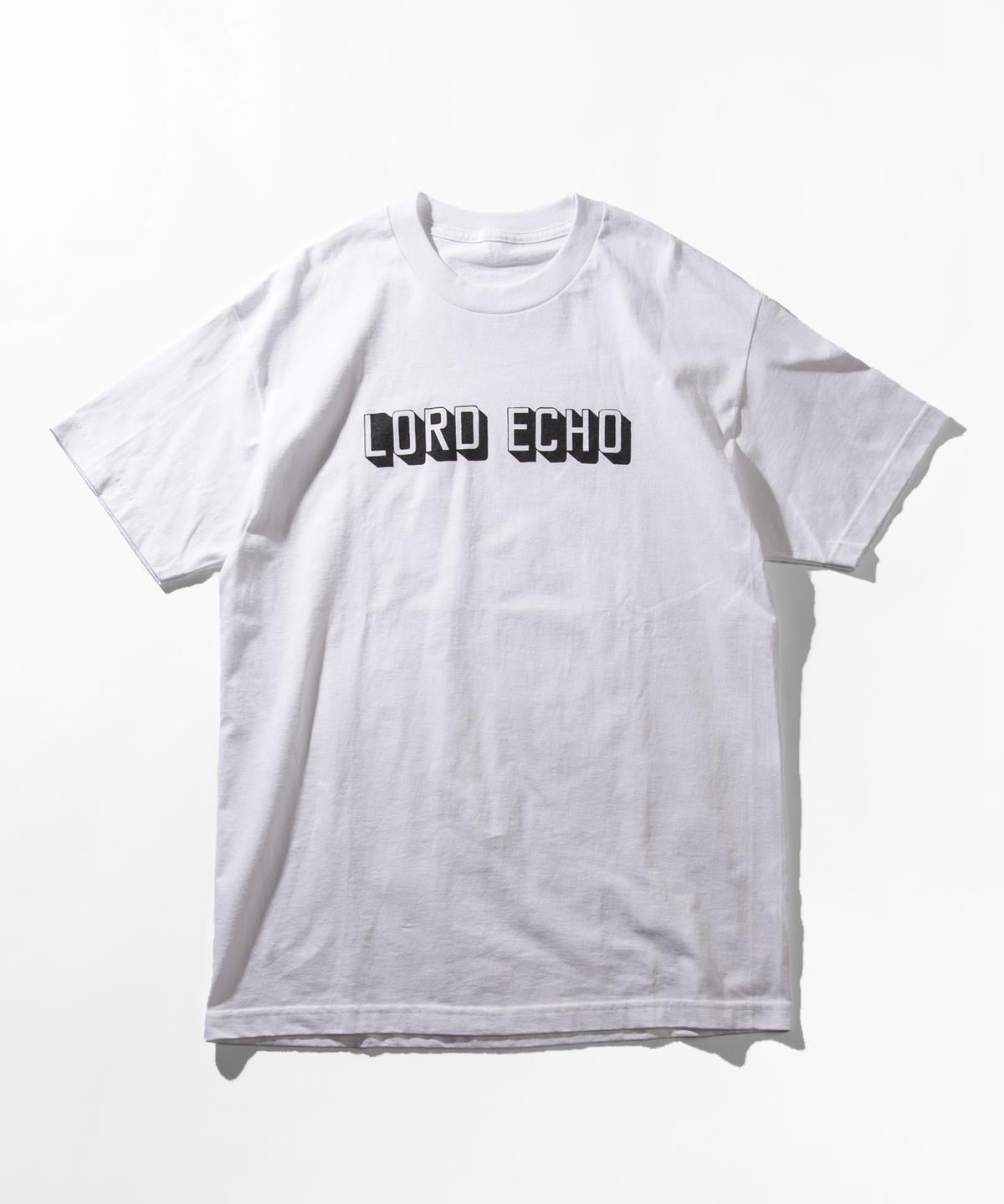 LORD ECHO×SHIPS: ツアー ロゴ Tシャツ ホワイト