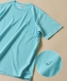 SU:【WEB限定】ワンポイント ロゴ エンブロイダリー Tシャツ ライトブルー