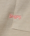 *SHIPS: マイクロ SHIPSロゴ オーバーダイ ポケット Tシャツ