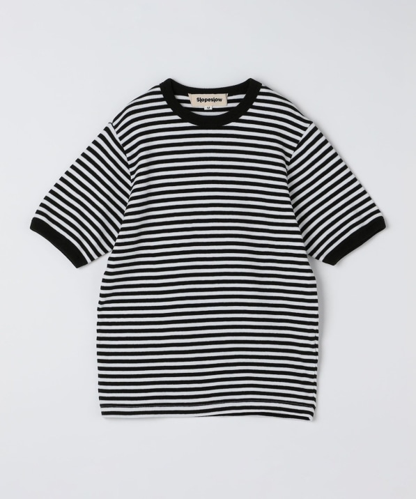 Slopeslow: Cotton interlock stripe crew neck T｜ SHIPS 公式サイト