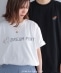 TBS火曜ドラマ「ユニコーンに乗って」×SHIPS: ワンポイント 刺繍 / サークル ロゴ プリント Tシャツ
