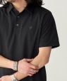 *SHIPS: 吸水速乾・UVケア Drymix（R）ワンポイントロゴ レギュラーカラー ポロシャツ ブラック