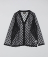NEEDLES: V-NECK CARDIGAN FLORAL RASCHEL LACE �u���b�N