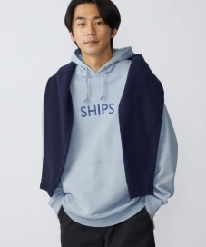 *SHIPS: 刺繍 SHIPS ロゴ ユニセックス スウェット パーカー 22FW ...