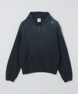 ROA: SUN FADED ORGANIC WAFFLE ZIP UP HOODIE