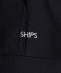 *SHIPS: マイクロ SHIPS 刺繍 ロゴ 裏毛 スウェット プルオーバー パーカー