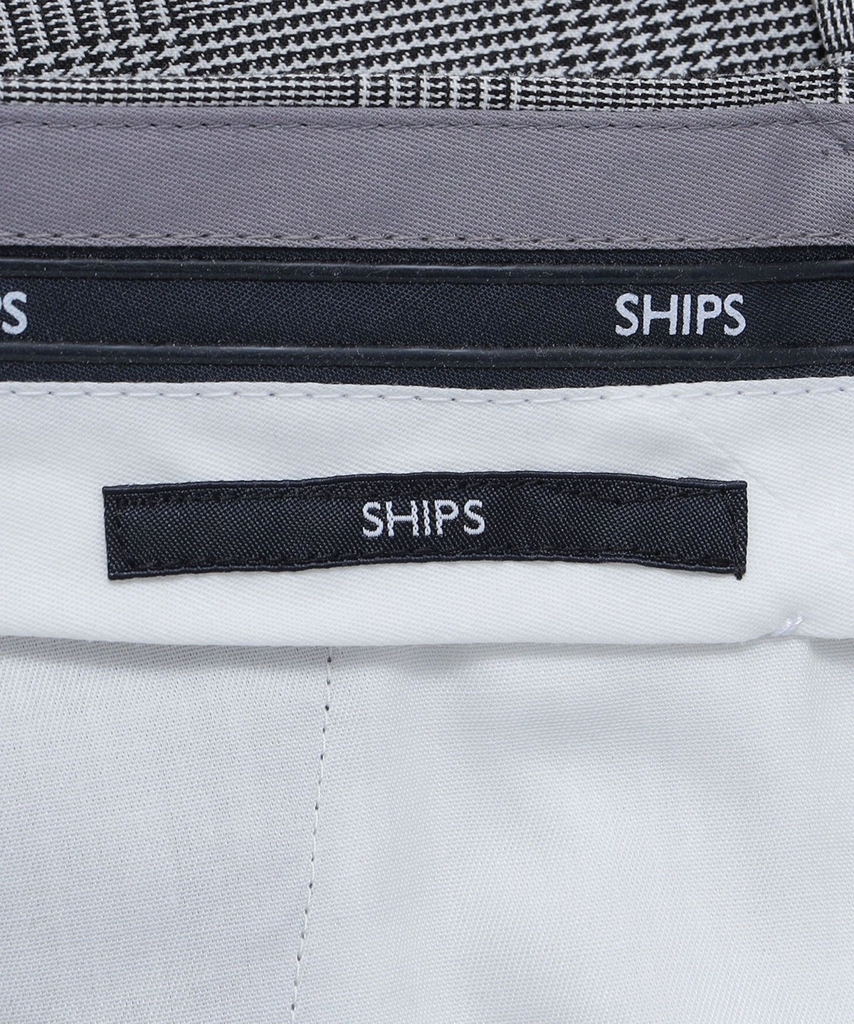 SHIPS: ノープリーツ ツイル ストレッチ チェック パンツ: パンツ