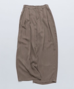 AMOMENTO: CUPRO 2TUCK WIDE PANTS