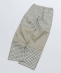 ROA: FLOWEAVE PRINTED CHECK ELASTICATED WAISTBAND PANTS