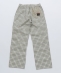 ROA: FLOWEAVE PRINTED CHECK ELASTICATED WAISTBAND PANTS