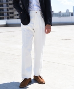 BERNARD ZINS: HUBERT コットン ツープリーツ トラウザーズ