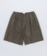 AMOMENTO: LINEN DRAWSTRING SHORTS �u���E��
