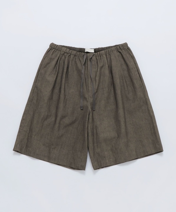 AMOMENTO: LINEN DRAWSTRING SHORTS