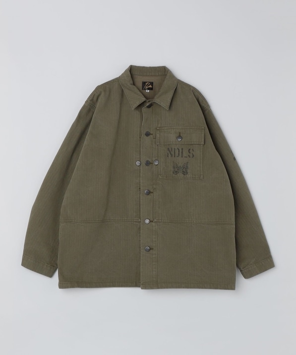 NEEDLES: P-44 JACKET COTTON HERRINGBONE