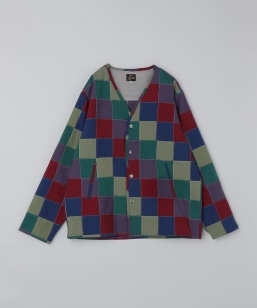 NEEDLES: V-NECK CARDIGAN PATCHWORK