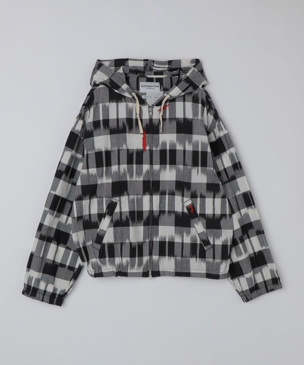 NOMARHYTHM TEXTILE: IKAT CHECK HOODIE