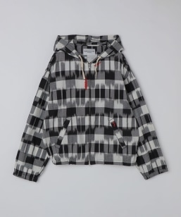 NOMARHYTHM TEXTILE: IKAT CHECK HOODIE