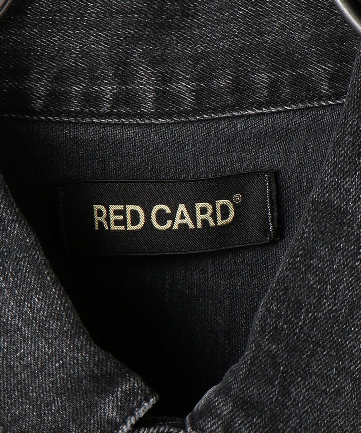 RED CARD×SHIPS: 別注 ストレッチ ブラックデニム ジャケット 