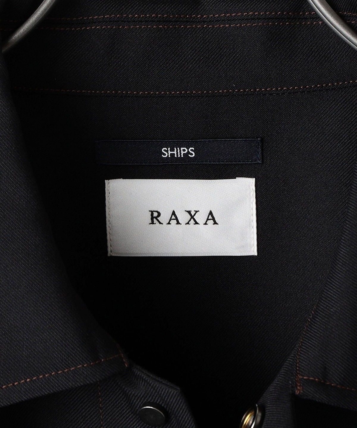 SHIPS: RAXAコラボ ウールサージ Wポケット シャツジャケット