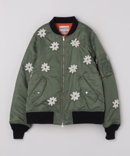 NOMARHYTHM TEXTILE: FLOWER EMBROIDERY FLIGHT JACKET