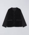 PORTER CLASSIC: CORDUROY MOLESKIN HYBRID CARDIGAN �u���b�N