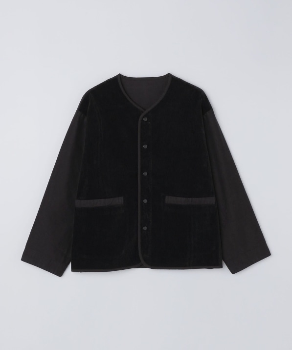 PORTER CLASSIC: CORDUROY MOLESKIN HYBRID CARDIGAN
