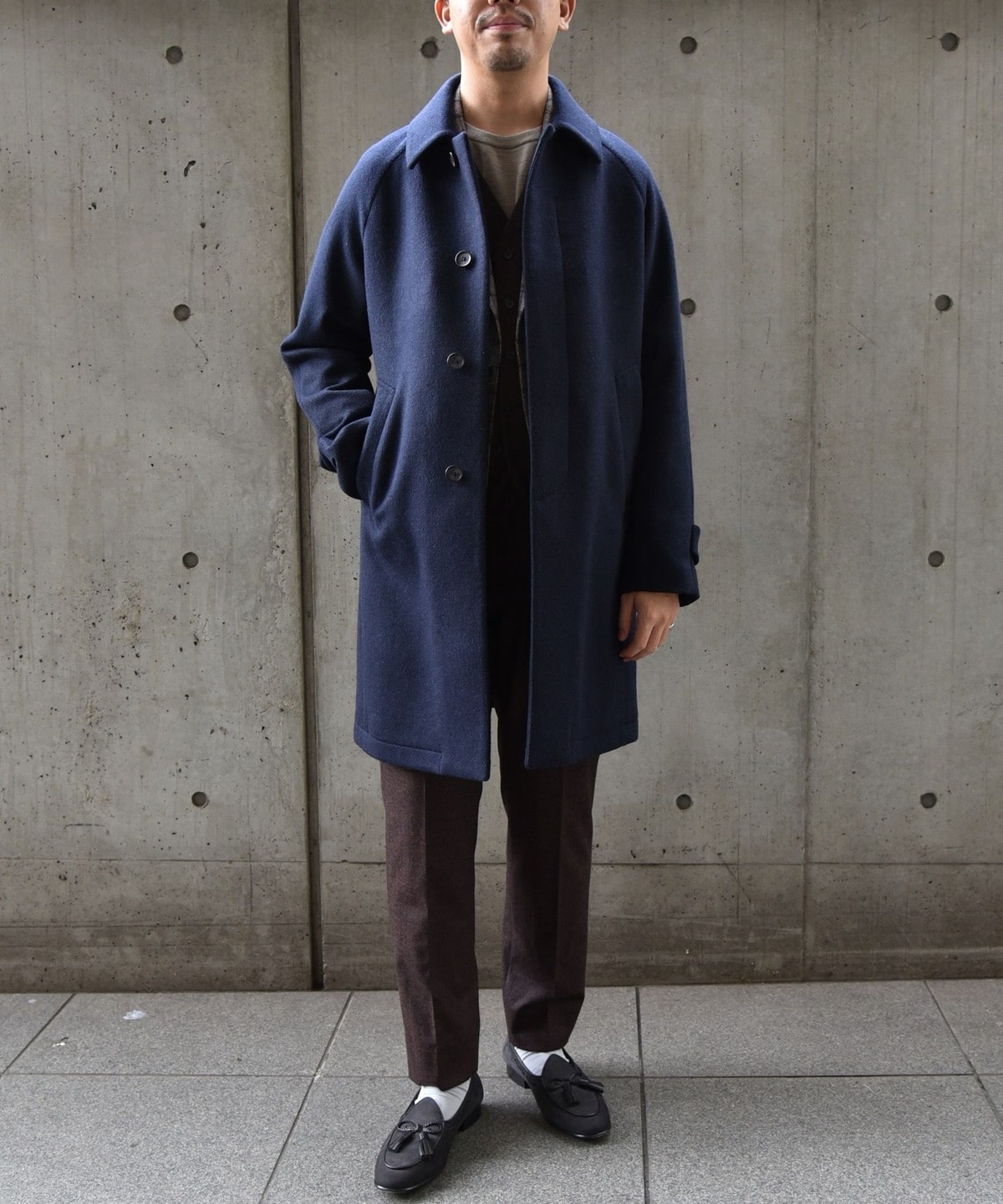 Ships ダブルフェイス ネイビー ソリッド カーコート アウター ジャケット Ships 公式サイト 株式会社シップス