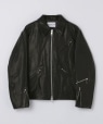 NOMARHYTHM TEXTILE: Front Zip Riders Jacket �u���b�N