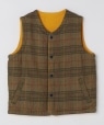 ORIGINAL MADRAS TRADING COMPANY: REVERSIBLE FLECKED WEAVE VEST �C�G���[�n