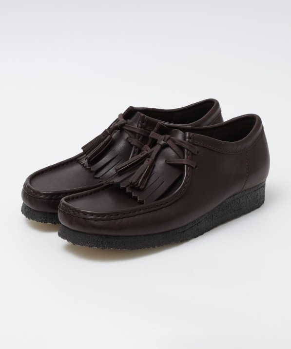 CLARKS: WALLABEE PURPLE GRAPE LEATHER