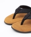 ISLAND SLIPPER x GROWN&SEWN: TONG W/OAK BLACK D