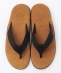 ISLAND SLIPPER x GROWN&SEWN: TONG W/OAK BLACK D
