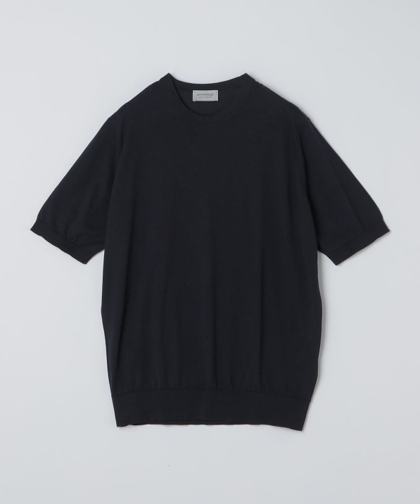 JOHN SMEDLEY: KEMPTON シーアイランド コットン ニット Tシャツ
