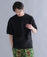 SHIPS: japan quality AMOSSA(R) リンクス ニットTシャツ ブラック