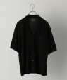 roberto collina: 12ゲージ コットン オープンカラー シャツ ブラック