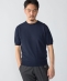 SHIPS:�q�ڐG�⊴�r ICE COTTON �N���[�l�b�N �V���[�g �X���[�u �j�b�g T�V���c