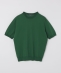 SHIPS:�q�ڐG�⊴�r ICE COTTON �N���[�l�b�N �V���[�g �X���[�u �j�b�g T�V���c