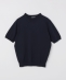 SHIPS:�q�ڐG�⊴�r ICE COTTON �N���[�l�b�N �V���[�g �X���[�u �j�b�g T�V���c