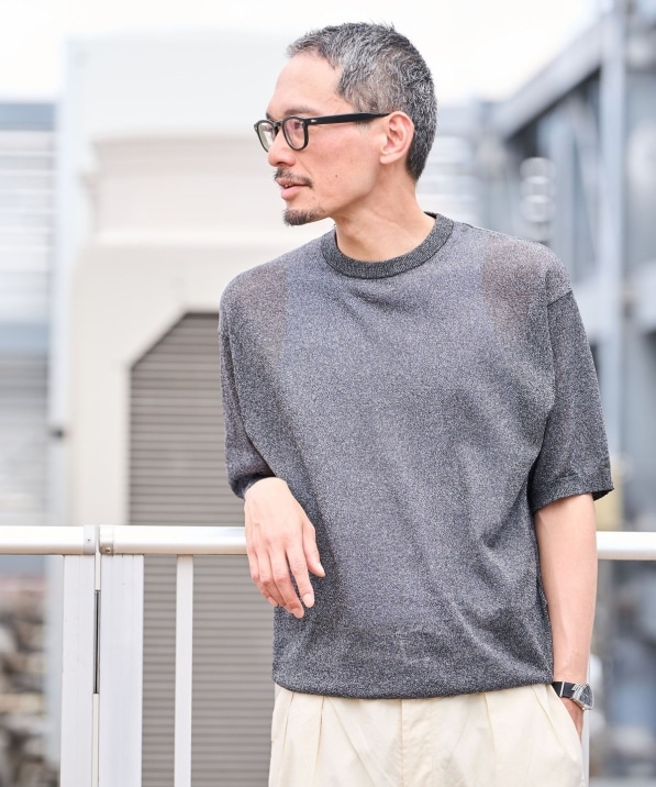 SHIPS: 〈手洗い可能〉和紙 クルーネック ニット Tシャツ｜ SHIPS 公式